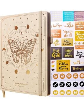 Law of Attraction Undated Weekly & Monthly Planner, 12-Month Journey Journal.